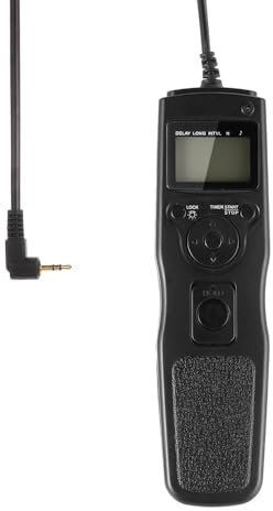 Hersmay LCD Timer Remote Shutter Release Camera Shutter Release Intervalometer Remote Control for Canon EOS M6 M5 R8 RP R7 R10 R R6 R6 Mark II, 1300D 850D 800D 760D 750D 700D 650D 600D 550D 250D 200D