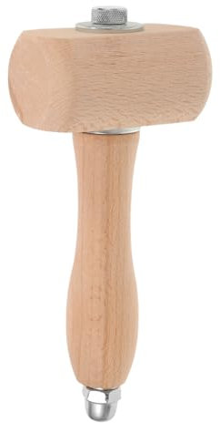 TOPPERFUN Maillet en Bois et Métal pour Cuir, Outil de Gravure Artisanal, Haute Élasticité et Résistant la Déformation, pour L'artisanat du Cuir