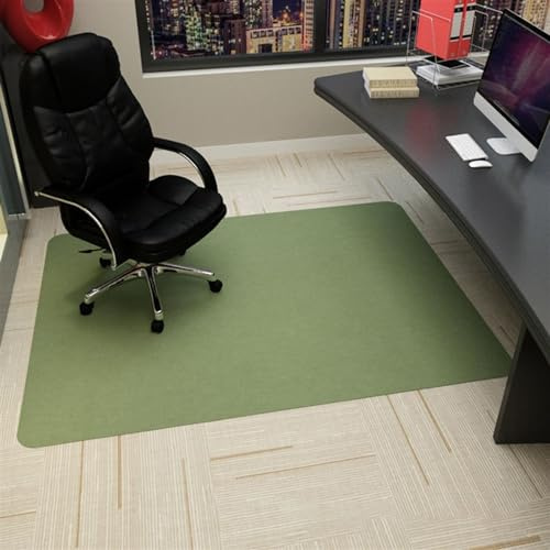 Icegrey Bürostuhl Matte Rechteckige Drehstuhlmatte rutschfeste Bodenschutzmatte für Stühle Polsterung Schreibtisch Grün 75x120cm
