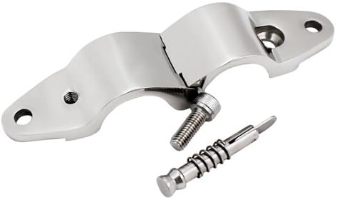 2 Pcs 22mm/25mm Boot Bimini Top Fitting Klapp Kiefer Rutsche Marine Schiene Montieren Hardware 316 Edelstahl stahl Baldachin Rohr Klemme(25mm)