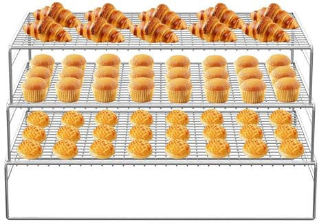 Rejillas para enfriar galletas,Rejilla para enfriar pasteles | Rejilla para enfriar galletas de alta resistencia,Rejillas enfriadoras de galletas antiadherentes aptas para lavavajillas para cocinar, a