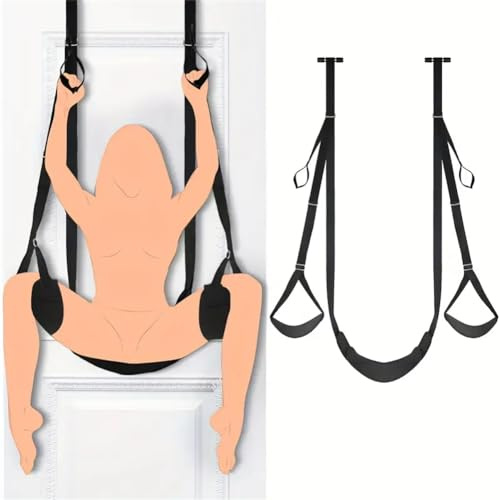Juego de 3 piezas de columpio del amor colgante de puerta de 2ª generación con pañuelo de seda, antifaz, juguetes emocionales para parejas, artículos para muebles