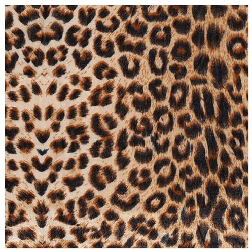 BrightGlow Tela decorativa con estampado animal, tela a la moda, tigre, cebra, leopardo, tela por metros, artesanía, costura, tela para manualidades, impresión animal, paquete de tela con tema safari