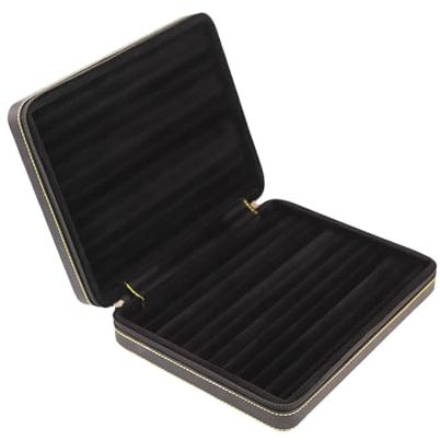 UxicRuya Schmuckaufbewahrungsbox, Schmucktruhe, Doppelreißverschlüsse, vielseitige Präsentationsboxen für Ringe, Ohrringe, Schmuck-Organizer für Reisen,