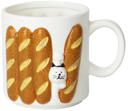 Adorable Ceramic Coffee Mug, Bread Mug, Japanese Style Milk Cup, Japanese Milk Cup, Multifunctional Tea Mug, Water Beer Mug, Ceramic Tea Milk Cups for Drinking, Water Beer Drinking Cup