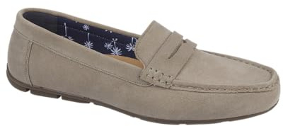 Charles Southwell - Men's Suede Loafer with Saddle Trim Sizes 7-12