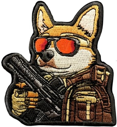 Patches Klett, Schöner Hund Stickerei Aufnäher, Militär Aufkleber Abzeichen, Moral-Patch für Taktische Kleidung Rucksack Baseballkappe Uniform