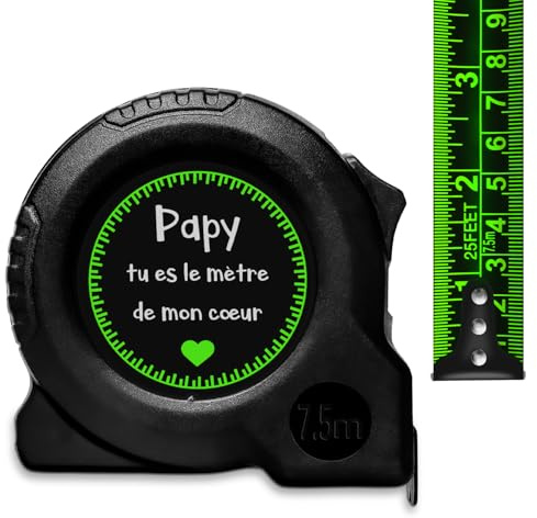 LUXHOMY Cadeau Papy Noel, Cadeau Papi Anniversaire Fete des Grand Pere Papy Mètre Ruban Idee Cadeaux Fête des Grands Pères Papi Ruban à Mesurer