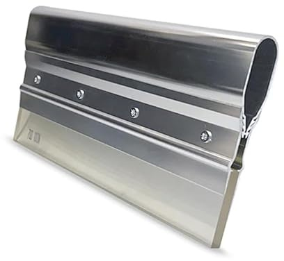 Aluminum Screen Printing Squeegee 10 - 70 Durometer Rubber Blade | Clear Polyurethane Blade & Ergonomic Aluminum Handle - Medium Hardness, Durable, Sharp Edge - Silk Screen Squeegee - 10 inch
