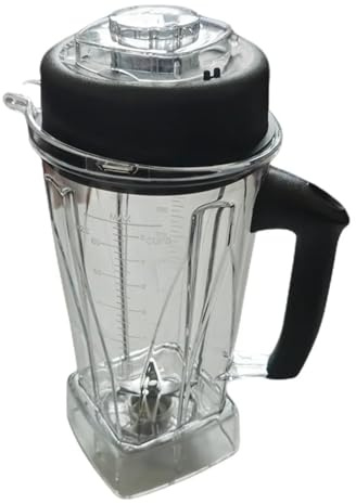 LOKLNEYK Jarra De 2 litros For Licuadora, Tapa Y Cuchillas. Compatible con Vitamix, 0109 TNC5200 6300 PRO500. Incluye Cuchilla De Repuesto.