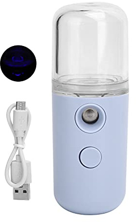XOYIXOYI Spray de niebla facial, para todo tipo de piel, atomizador de agua portátil, hidratación de niebla fina, recargable por USB, tamaño de viaje (Púrpura claro)