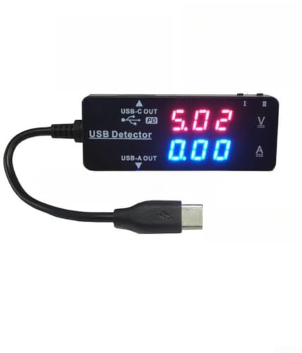 Voltmetro amperometro digitale USB con display LCD per il monitoraggio della potenza del caricabatterie, tester di precisione 0,1% ()