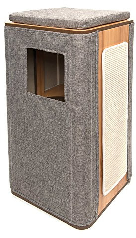 VESPER 52094 Katzenmöbel Cubo Tower, grau, 1 Stück (1er Pack)