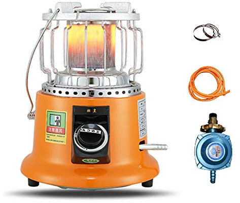 Fayelong Riscaldamento da Esterno, Riscaldatore A Infrarossi, Stufetta Radiante, Riscaldamento per Esterni Indipendente W/Handle Interno Giardino Terrazza Usi Multipli 3600W (Gas liquefatto)