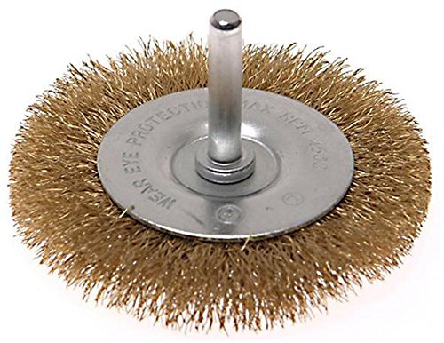 Cepillo de rueda de alambre, 4 pulgadas, vástago de 1/4, cepillo de alambre tipo accesorio, para uso con taladro eléctrico, accesorios de taladros