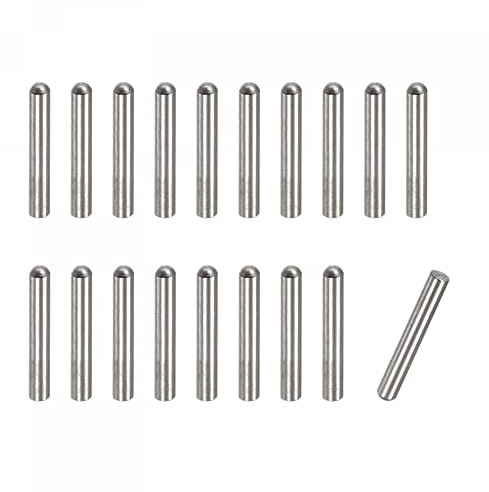 uxcell 4x12mm Dowel Pins, 20pcs 304 Stainless Steel Round Head Flat Chamfered End Dowel Pin Bunk Bed Pins Shelf Pegs Support Shelves Fasten Elements