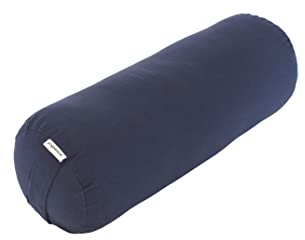 yogawood Yogabolster Kapok lang in der Farbe: Blau, Maße: L 76 X Ø 23 cm (13 cm länger als Bolster klassisch)
