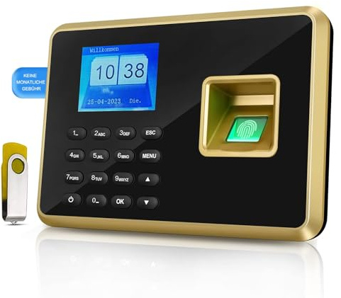 JIAN BOLAND Impronta biometrica di rilevamento del tempo password dipendente registratore di check-in, sistema di rilevamento del tempo per piccole imprese(A2)
