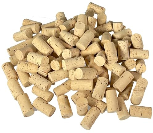 EKB-Kork Naturkorken 100er Set zum basteln 45x24mm von Figuren Boot Floßen Pinnwand naturbelassen mit Holzleim zu verkleben