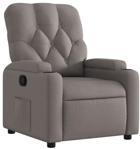 vidaXL Relaxsessel Taupe Stoff