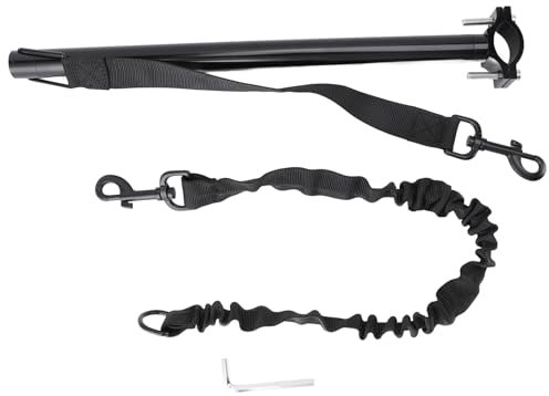 Fahrrad-Hundeleine, Freihändige Hunde-Fahrradleine mit Elastischen Bändern, Klemmmechanismus, Fahrrad-Hundeleine für Reisen, Radfahren, Camping, Laufen, Outdoor-Übungen,