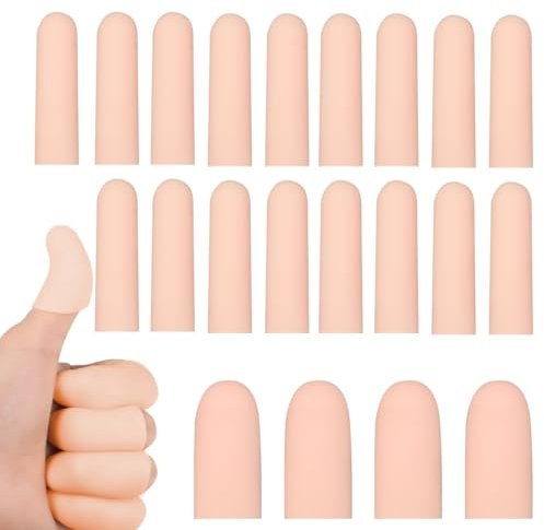 20er-Pack Gel-Fingerhandschuhe Daumenschutz Silikon-Fingerhandschuhe Fingerspitzenschutz Fingerhandschuhkappen Fingerverwendung bei Verletzungen, Blasen, rissigen Fingern, Fingerarthritis und mehr