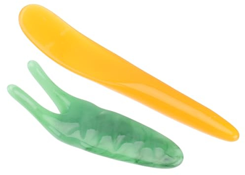 Zweizinkiger Nasenschaber 2 Stück aus Bienenwachs für Nase und Körper | Natürlicher Massager, Angenehme Massage und Glatte Wärme, Unterstützt Gesichtsausdruck und Wohlbefinden