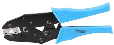 Hengliang Store LX-05FL Pinza crimpatrice professionale per terminali a bandiera, multi strumenti, compatibile con terminali da 4,8/6,3 mm
