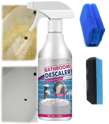 Detergente per macchie ostinate, disincrostante multiuso per bagno, detergente in schiuma per macchie ostinate, potente detergente per macchie ostinate, detergente multiuso per porte doccia in vetro