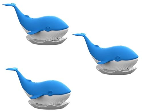 DECHOUS 3pcs Lovely Whale Tea Infuser Strainer Creative Tea Steeper Filter Straining Tool for Loose Leaf for Lovers
