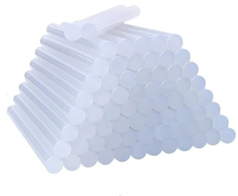 60 Stick Colla a Caldo 7x100mm | Forte Adesione e Asciugatura Rapida | Compatibili con Mini Pistola Colla a Caldo | Bastoncini Universali per Fai da Te, Artigianato e Riparazioni 9360074