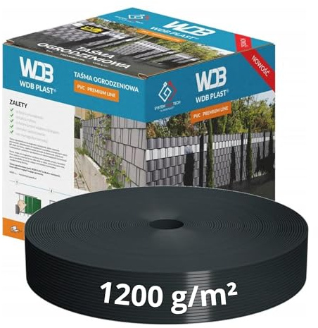 WDB - Sichtschutzstreifen für Doppelstabmatten Sichtschutz Zaun | PVC Windschutz Standard Line - 4,75 cm x 50 m - 1200 g/m2 - Anthrazit - RAL 7016