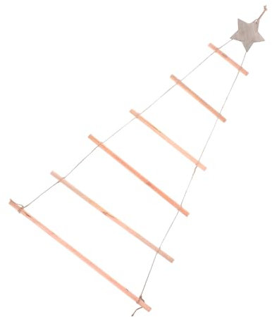 Homoyoyo Weihnachtsbaum-Leiter Aus Holz Hängeleiter Für Wanddekoration Baumleiter Für Weihnachtsdeko Astleiter Aus Hochwertigem Material
