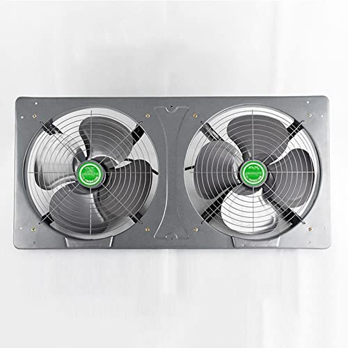 Bathroom Exhaust Fan Kitchen Fume Extractor Wall-mounted Double Ventilating Fan with Oil Collecting Box and Net Cover Household Two-way Exhaust Ventilation Fan, 3600m³/h Bathroom Fan(No oil box)