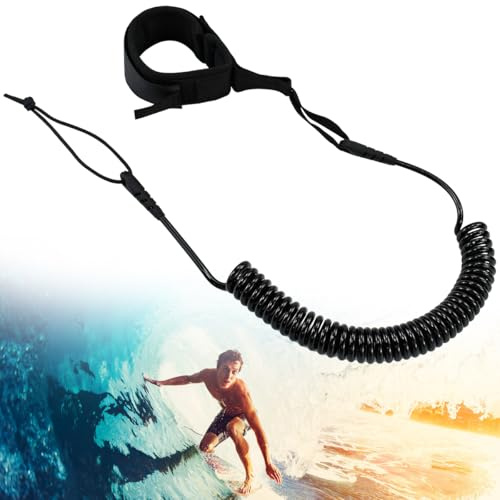 VGECEE 10ft Surfboard Leash Paddle SUP Fußschlaufe TPU Abahub SUP Leash Leine Surfbrett Fußschlaufe Einziehbares Sicherheitsleine für Paddel Surfbretter（5mm）