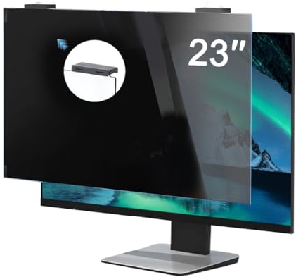 Magnetic Hanging Computer Privacy Screen Filter for 23 Inch, Eye Protection Anti Glare Blue Light Computer Shield Panel, Removable Anti-Scratch Protector