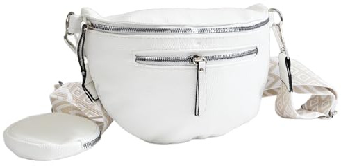 irisaa Umhängetasche Damen Crossbody Bag, 3 in 1 Schultertasche, Bauchtasche mit Reißverschluss und Verstellbarem breitem Gurt, Handtasche für Männer Frauen