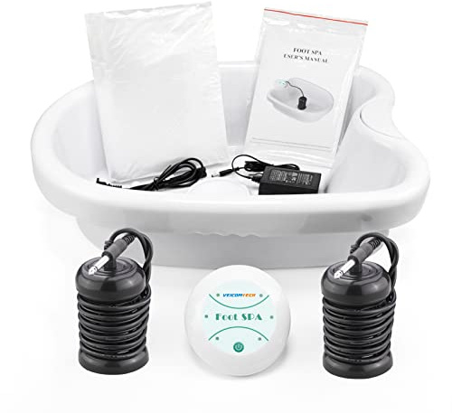 Ionen Detox Fußbad, Detox Fussbad Professionelles SPA Fußbad für zu Hause Salon Tiefenentspannung & Reinigung Inkl Fussbadewanne Array