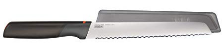 Joseph Joseph 10533 Elevate - Brotmesser mit integrierter Messerauflage, 20,3 cm - Edelstahl