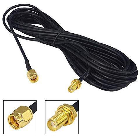 YILIANDUO WiFi Antennenkabel SMA Stecker auf Buchse RG174 5M | SMA RF Koaxialkabel für ADSB 3G 4G LTE Antennen/Router/CB Radios/Signalverstärker/WLAN Adapter