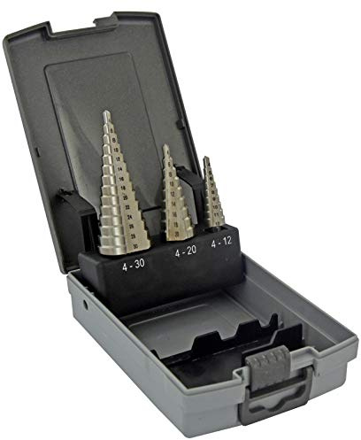 Coffret 3 forets HSS conique étage Ø4>30 mm TIVOLY - 11448670001