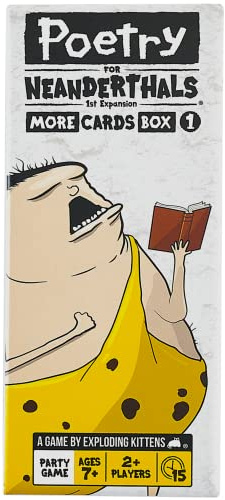 Poetry for Neanderthals Espansione - 500 Carte Doppio Lato - More Cards Box 1 con 2000 Nuove Parole - Giochi di Indovinelli per le Famiglie - Giochi di Carte Divertenti per Tutte le Età