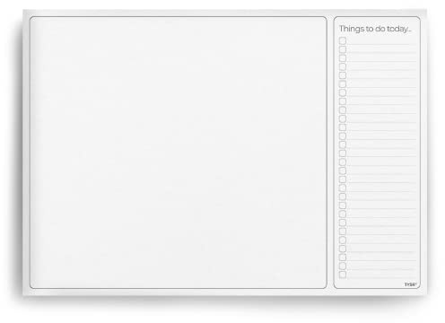 A3 Schreibtischunterlage mit To-Do-Liste – 50 Blatt – 100 g/m² Premium-Papier, geklebt und montiert auf stabiler Kartonrückseite (anthrazit)
