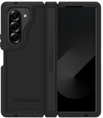 OtterBox Galaxy Z Fold6 Defender Series XT Case - Black, screenless, Rugged Hinge Protection, Lanyard Attachment, PowerShare and Wireless Charging Compatible