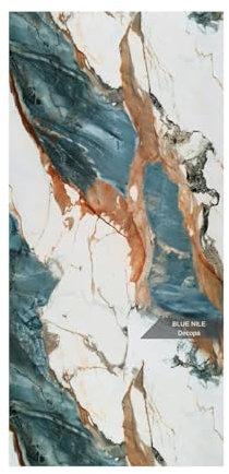 Duschrückwand Wandpaneele 122x244cm in Marmor- und Granitoptik (Blue Nile), Badrückwand Duschverkleidung Wandverkleidung aus 3mm PVC, für Innen- und Außenbereich