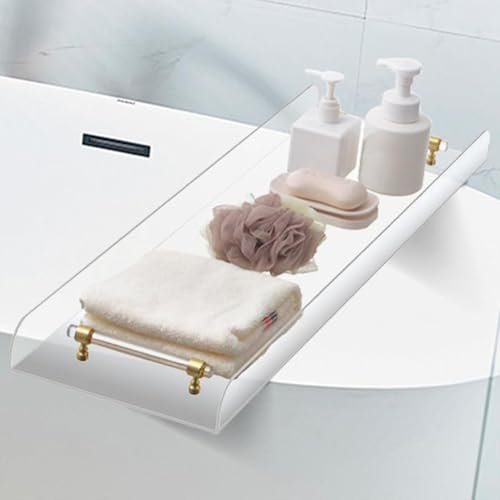 Bandeja de baño extensible， Bandeja de lujo for bañera, bandeja de almacenamiento for bañera, bandeja for bañera de ducha, soportes for accesorios de bañera, regalos de boda de aniversario for seres q