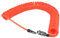 SRJQXH Kompressor Schlauch 6 m, Einziehbar Luftschlauch, mit 1/4 Anschluss Stecker, Explosionssicher Spiralschlauch, Orange, 8 mm Außendurchmesser, Druckluftleitung, für Kompressor