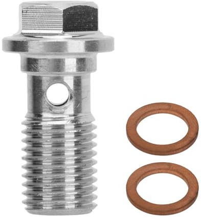 GRCFUMO Banjo Bolt M11x1.25 23 mm, Hochtransport -Metall -Feststoff -Konstruktion mit Unterlegscheiben, Universal Metall Banjo Bolt für Kraftstoffsystem