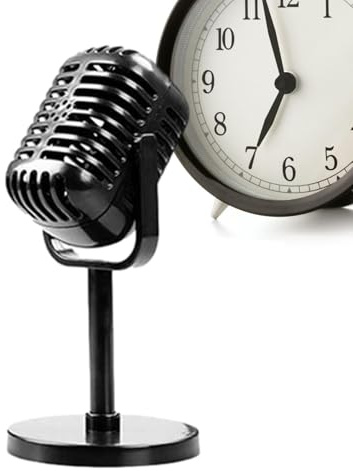 modèle - Accessoire de Microphone Vintage - Accessoire de Microphone - Accessoire Classique de Style rétro pour la décoration du Costume de fête, du Jeu de rôle et de la Nuit de