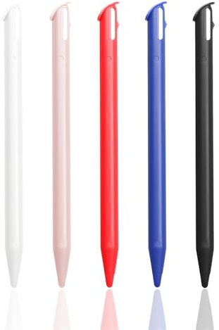 HUVZOR 5 stylets de remplacement pour écran tactile, compatibles avec les manettes de console NDS DS Lite DSL NDSL, accessoires de console en plastique (5 couleurs)